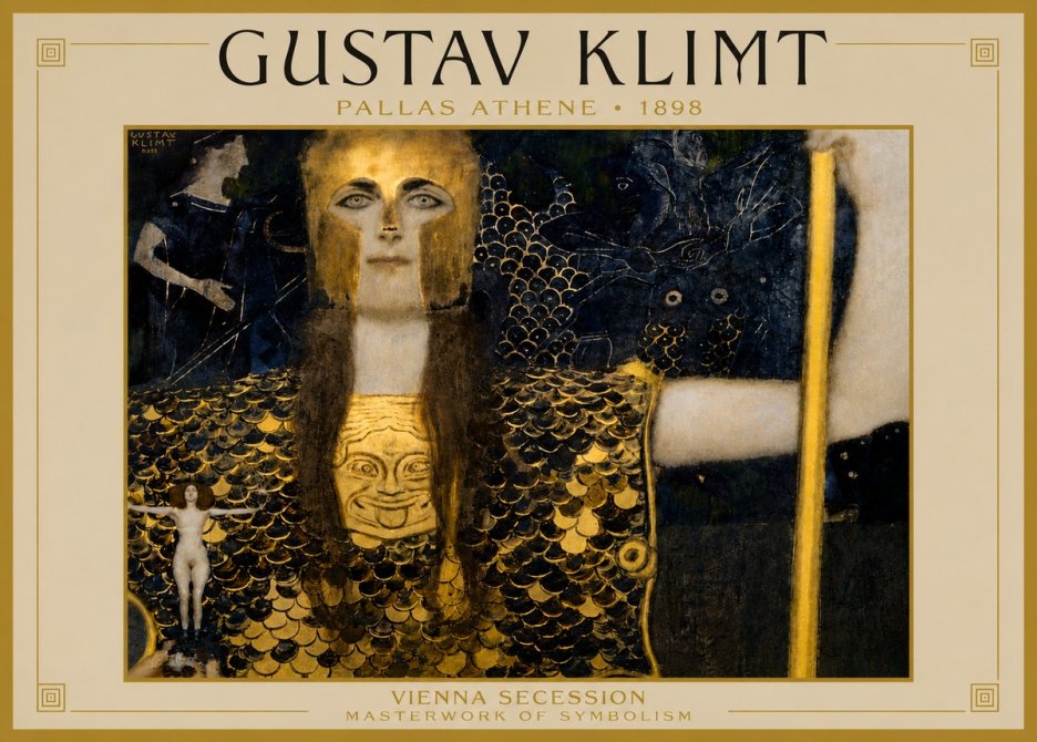 Klimt Pallas Athene No6 - Juliste