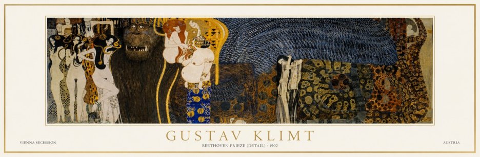 Klimt Beethoven Frieze (Detail) No1 - Juliste