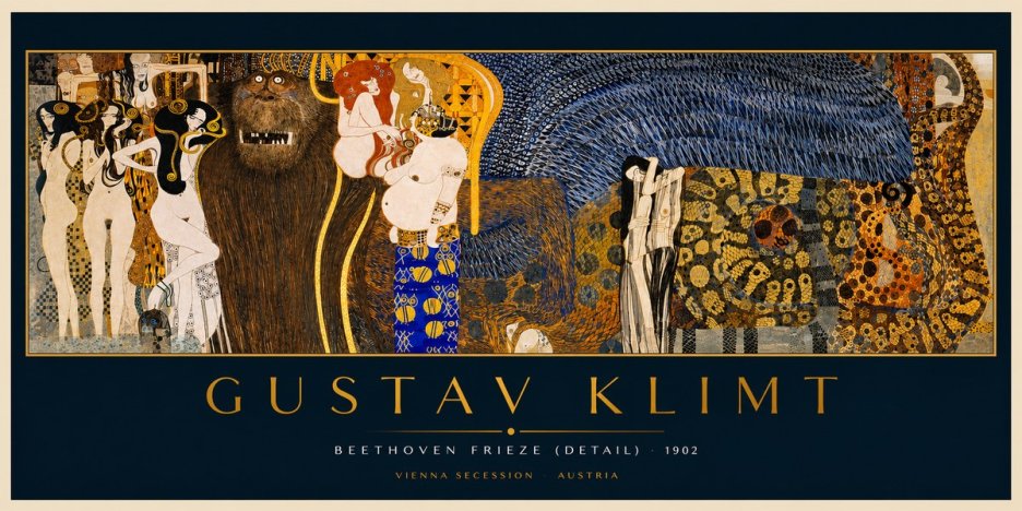Klimt Beethoven Frieze (Detail) No2 - Juliste