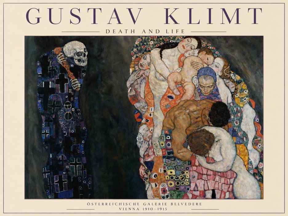 Klimt Death and Life No3 - Juliste