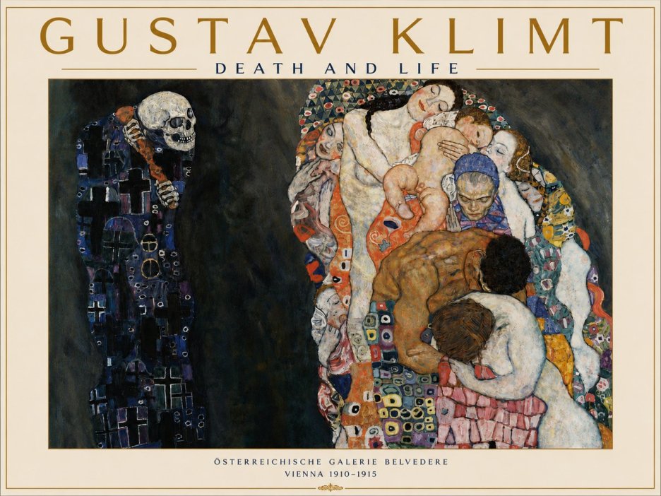 Klimt Death and Life No4 - Juliste