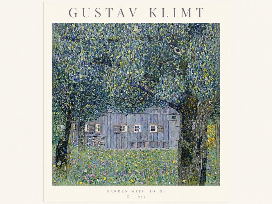 Klimt Garden with House No1 - Juliste