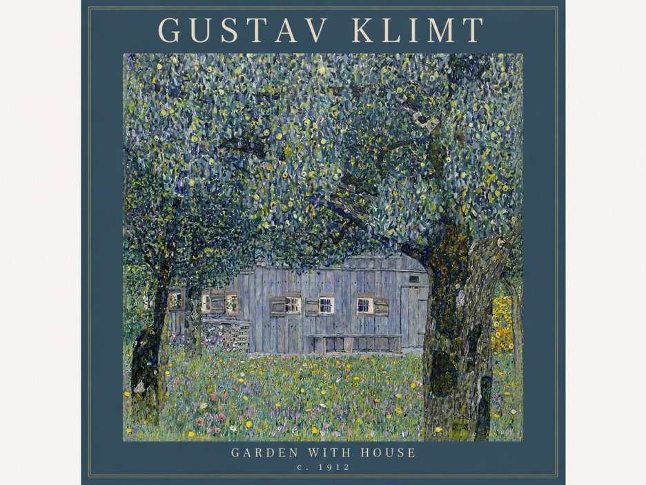 Klimt Garden with House No2 - Juliste