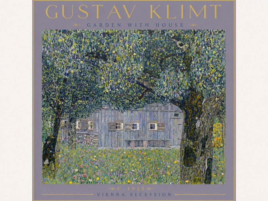 Klimt Garden with House No4 - Juliste