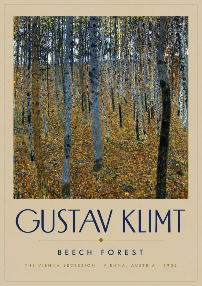 Klimt Beech Forest No2 - Juliste