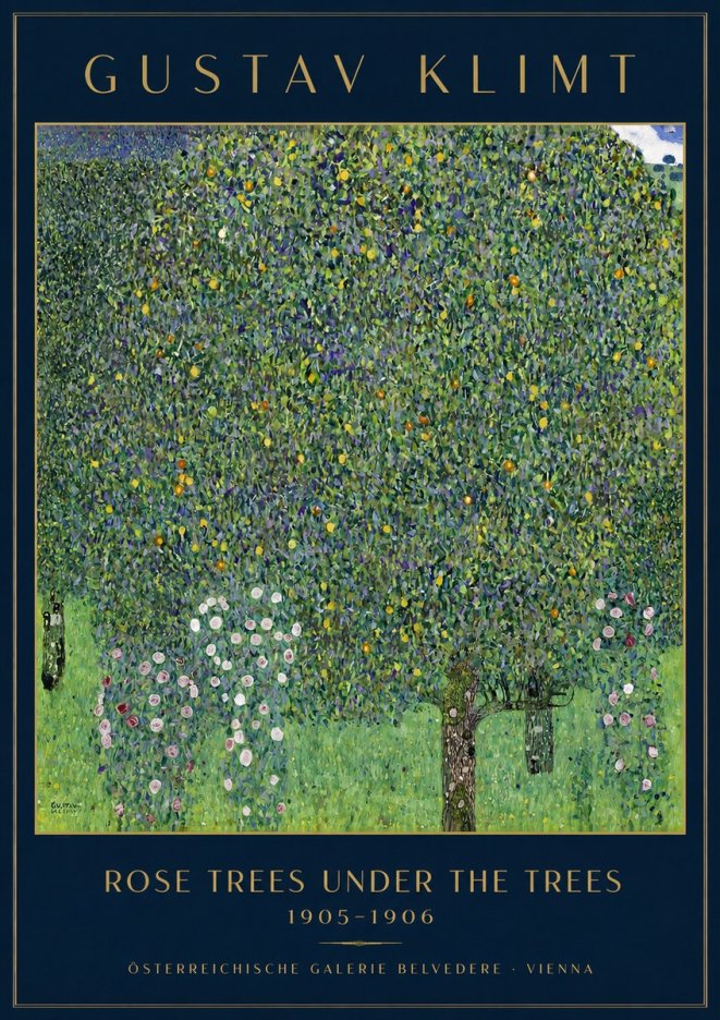 Klimt Rose Trees Under the Trees No3 - Juliste