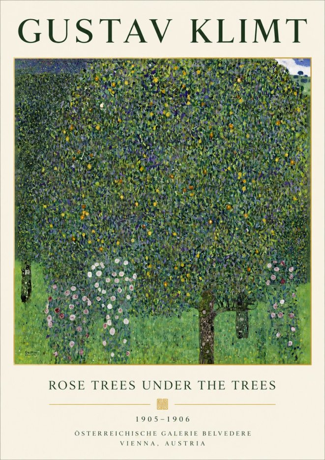 Klimt Rose Trees Under the Trees No4 - Juliste
