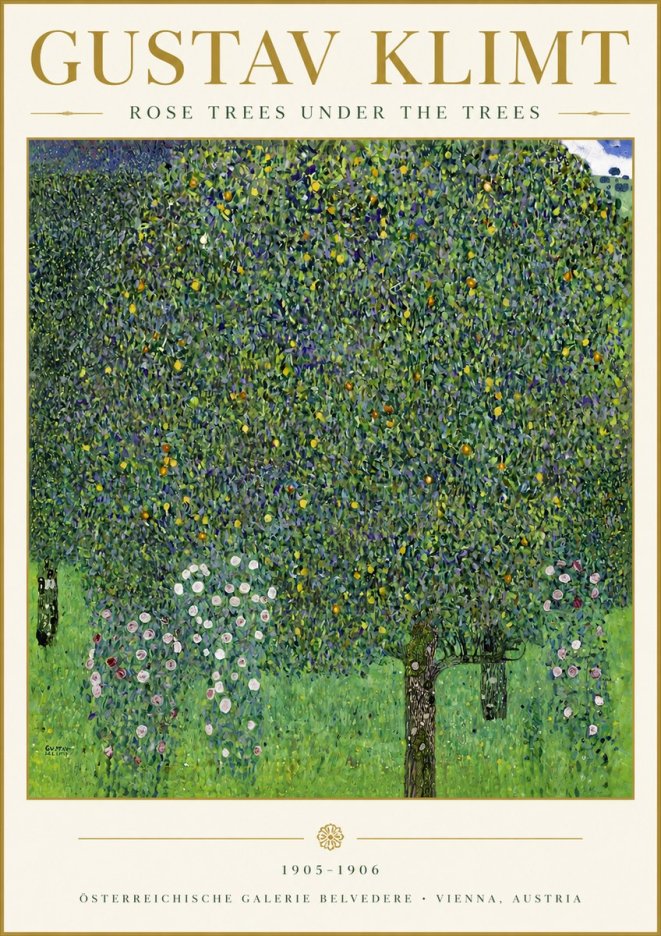 Klimt Rose Trees Under the Trees No5 - Juliste