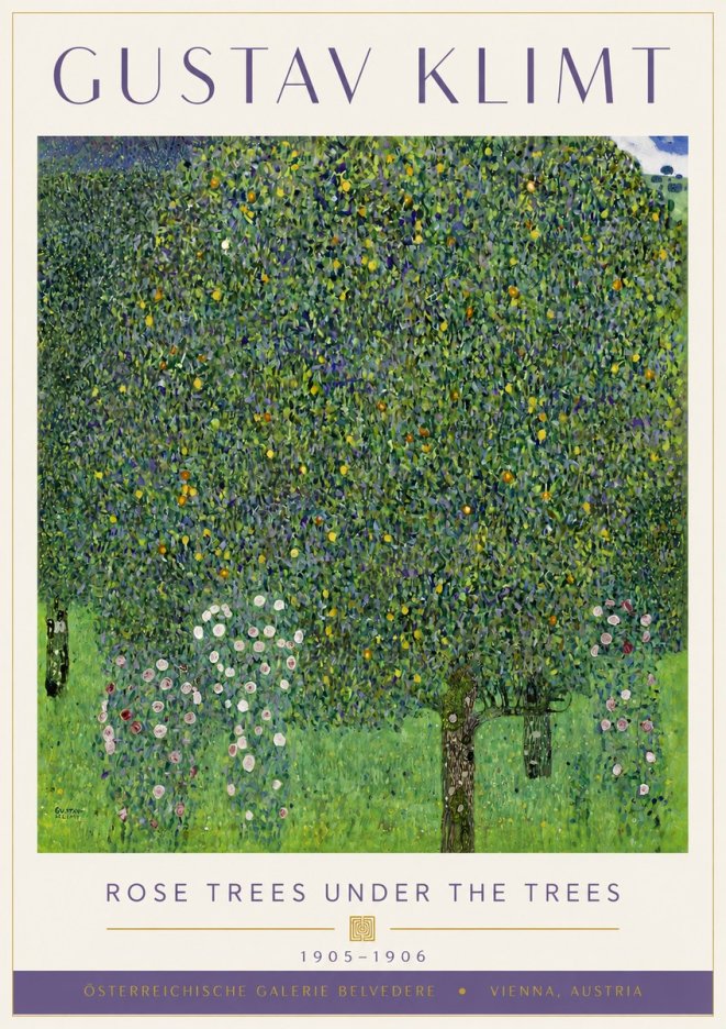 Klimt Rose Trees Under the Trees No6 - Juliste