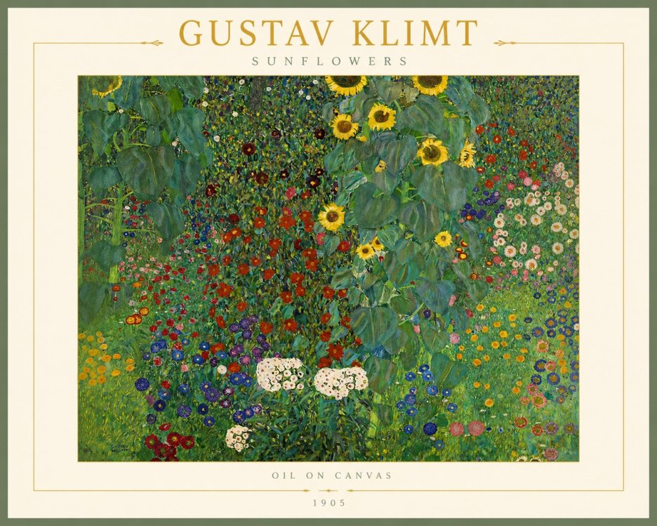 Klimt Sunflowers No3 - Juliste