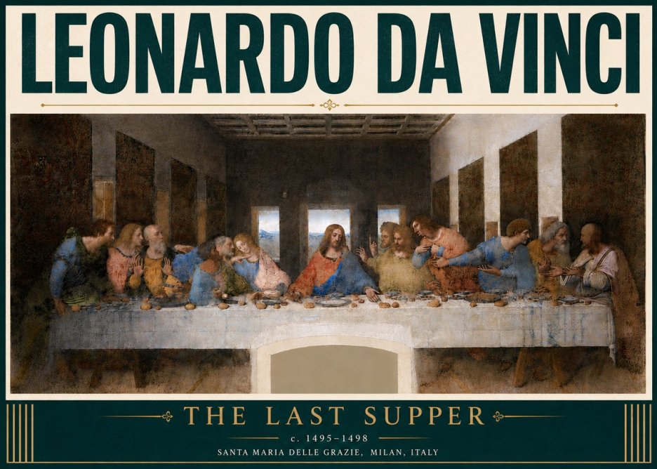 Leonardo da Vinci The Last Supper No6 - Juliste
