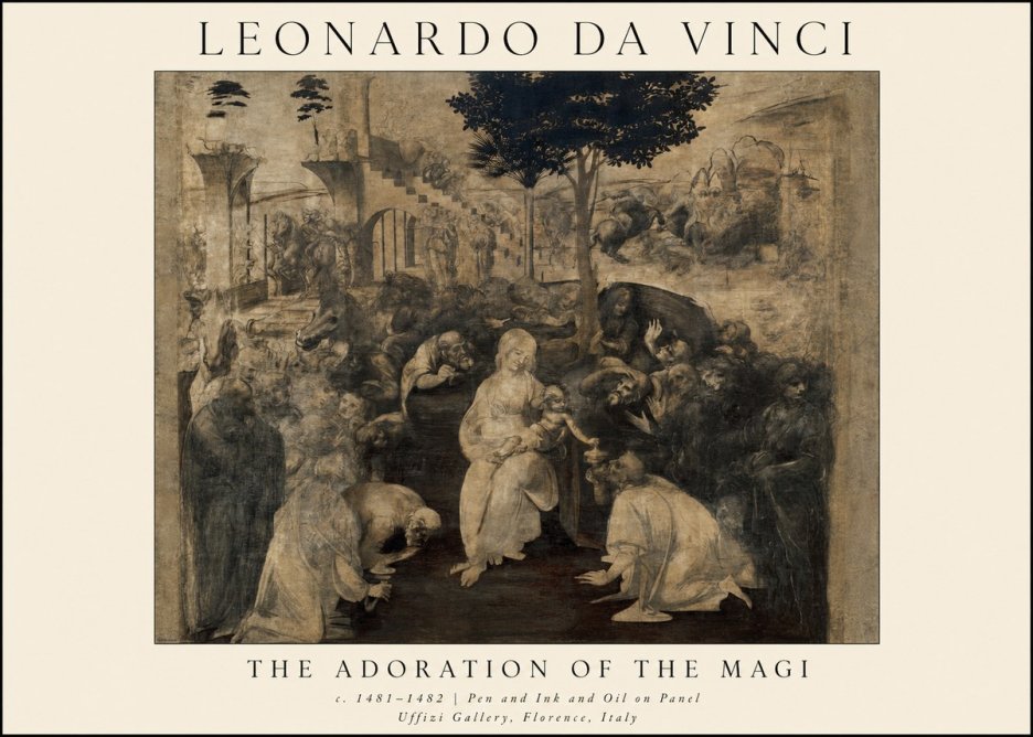 Leonardo da Vinci The Adoration of the Magi No1 - Juliste