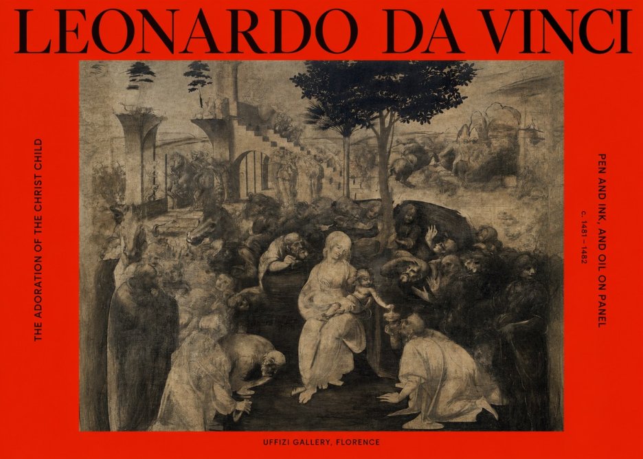 Leonardo da Vinci The Adoration of the Magi No6 - Juliste
