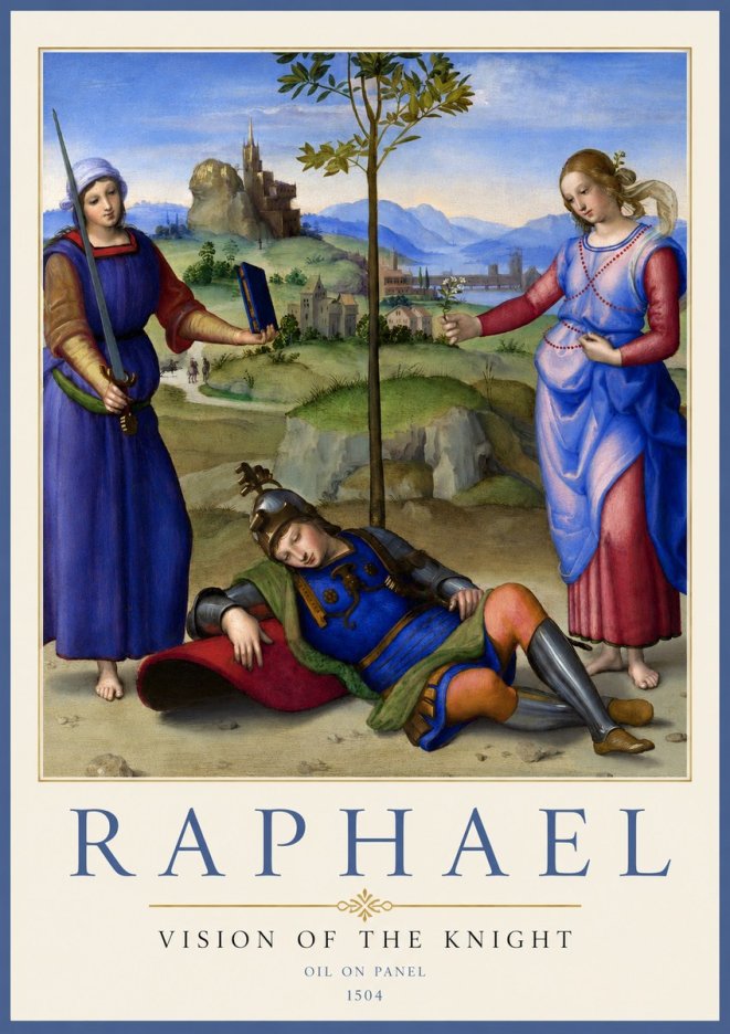 Raphael Vision of the Knight No2 - Juliste