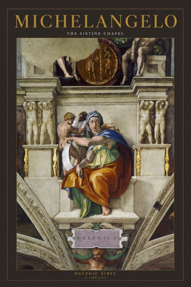 Michelangelo Delphic Sibyl No2 - Juliste