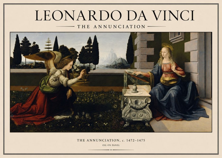Leonardo da Vinci The Annunciation No1 - Juliste