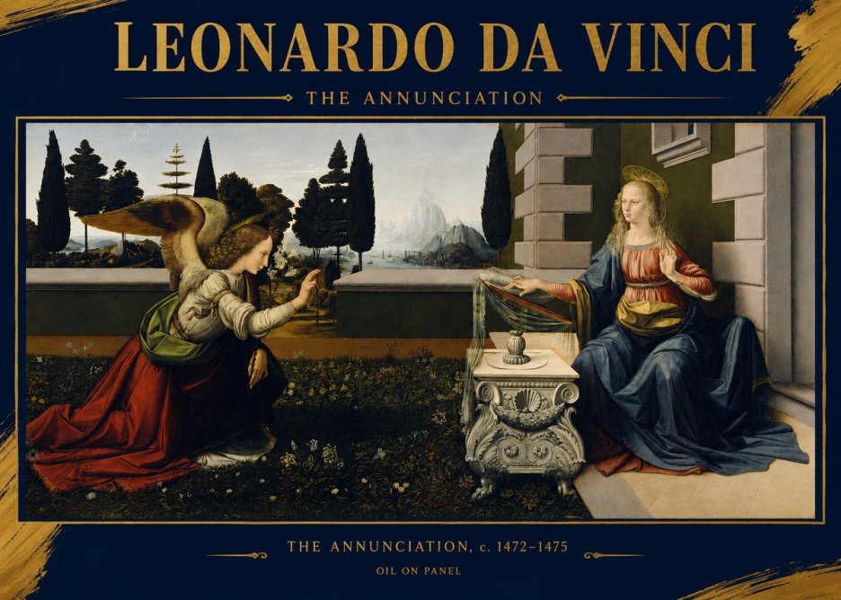 Leonardo da Vinci The Annunciation No2 - Juliste