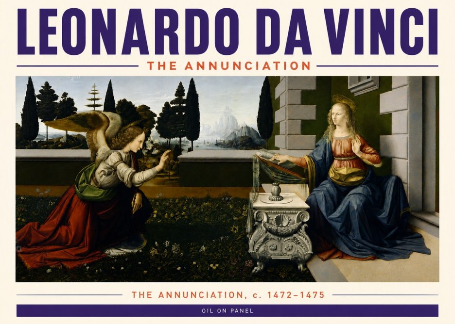 Leonardo da Vinci The Annunciation No4 - Juliste