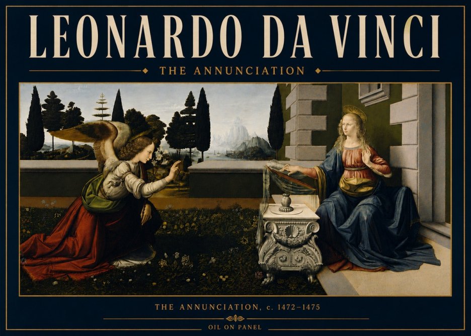 Leonardo da Vinci The Annunciation No6 - Juliste