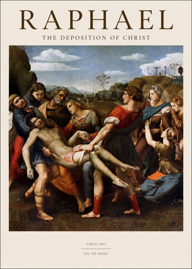 Raphael The Deposition of Christ No1 - Juliste