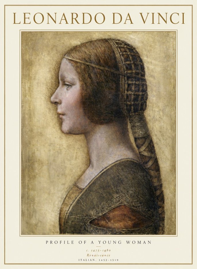 Leonardo da Vinci Portrait of a Young Woman II No5 - Juliste