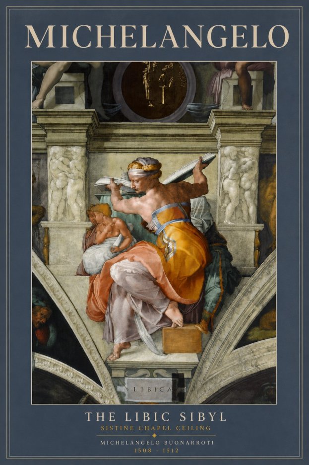 Michelangelo The Libic Sibyl No3 - Juliste