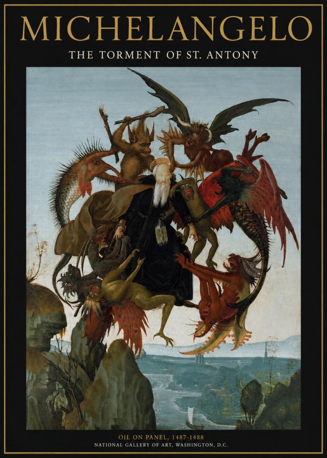 Michelangelo The Torment of St. Antony No2 - Juliste