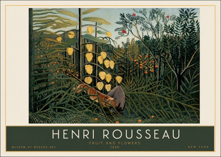 Rousseau Fruit and Flowers No2 - Juliste