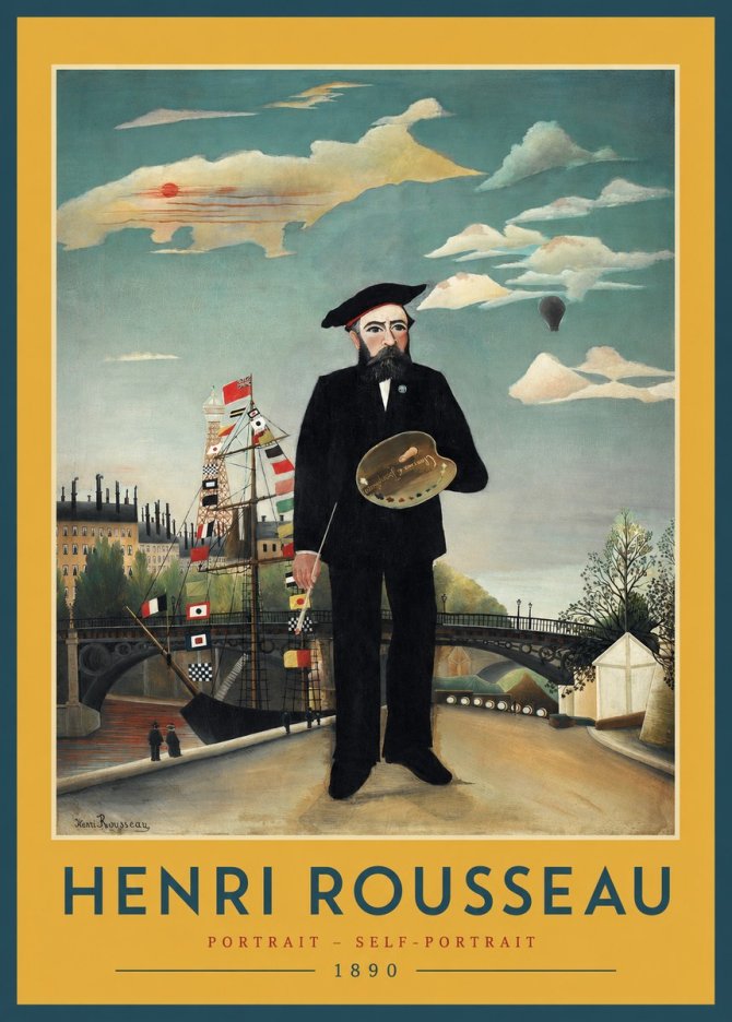 Rousseau Portrait - Self-portrait No2 - Juliste