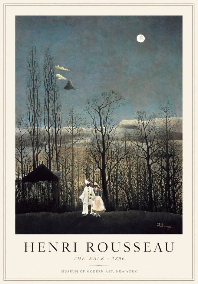 Rousseau The Walkers at Evening No2 - Juliste
