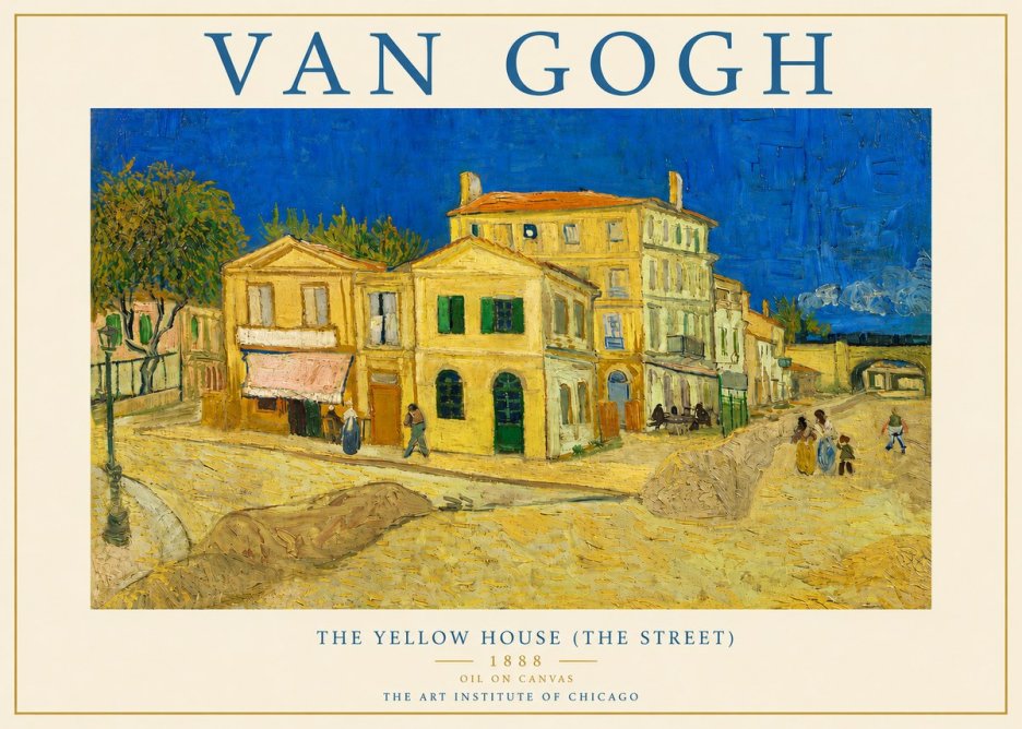 Van Gogh The Yellow House (the Street) No3 - Juliste