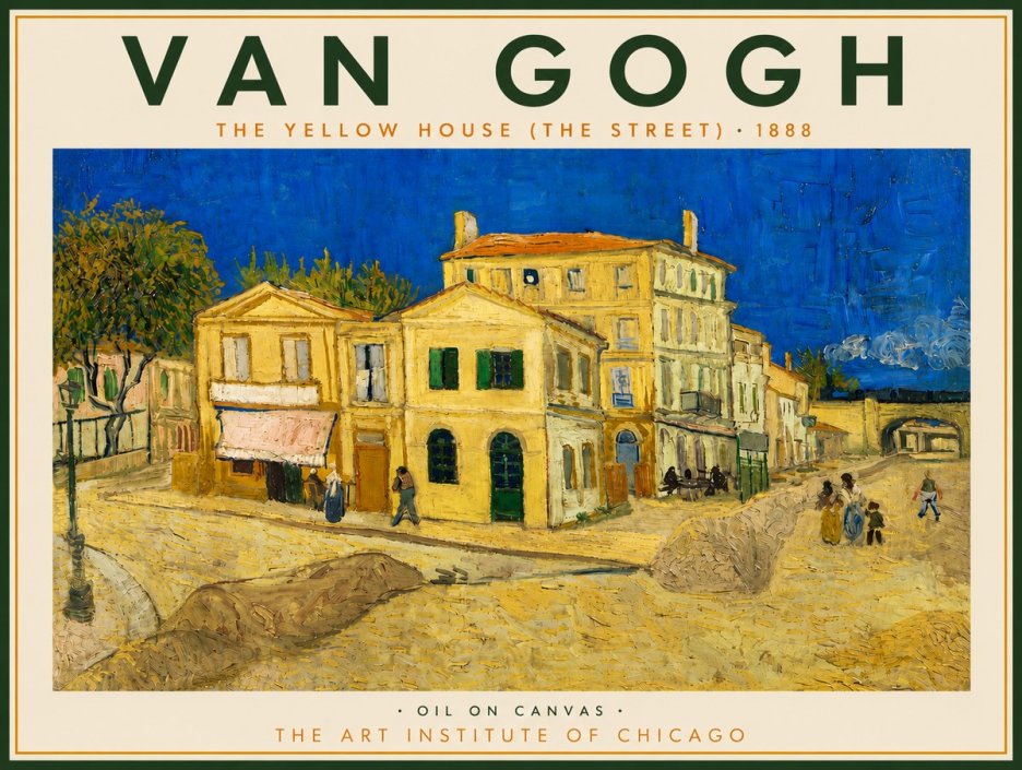 Van Gogh The Yellow House (the Street) No4 - Juliste