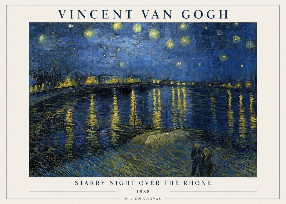 Van Gogh Starry Night over the Rhône No1 - Juliste