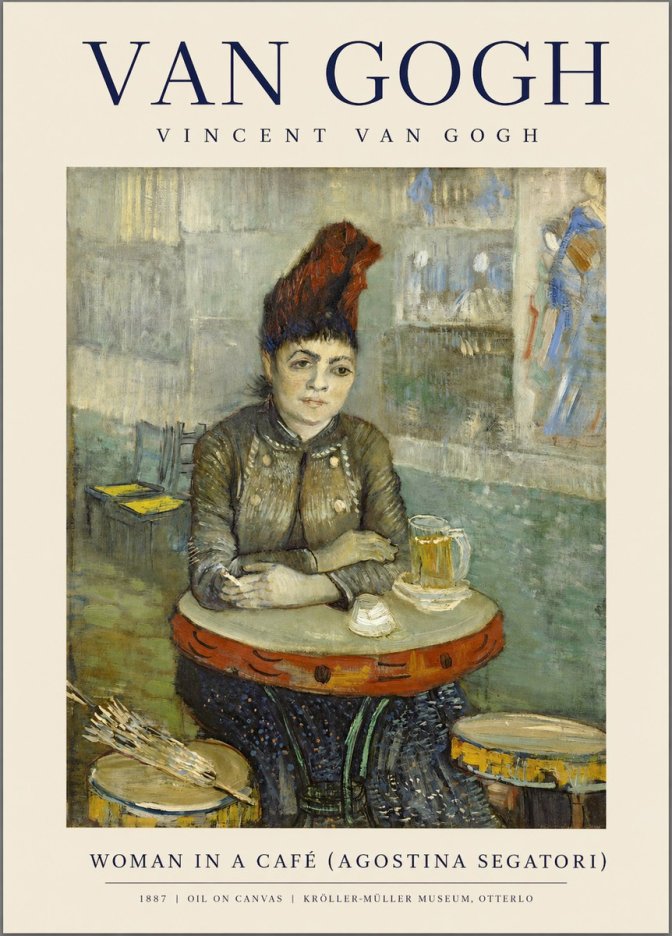 Van Gogh Woman in a Café (Agostina Segatori) No1 - Juliste