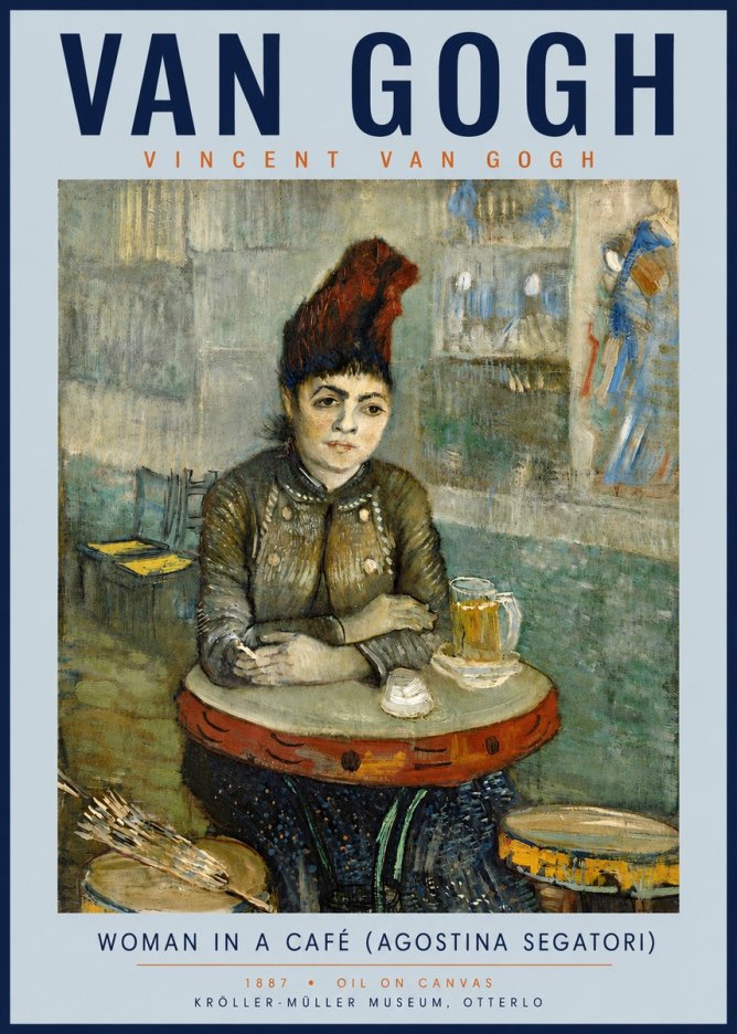 Van Gogh Woman in a Café (Agostina Segatori) No4 - Juliste