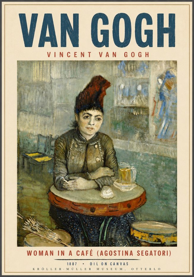 Van Gogh Woman in a Café (Agostina Segatori) No6 - Juliste