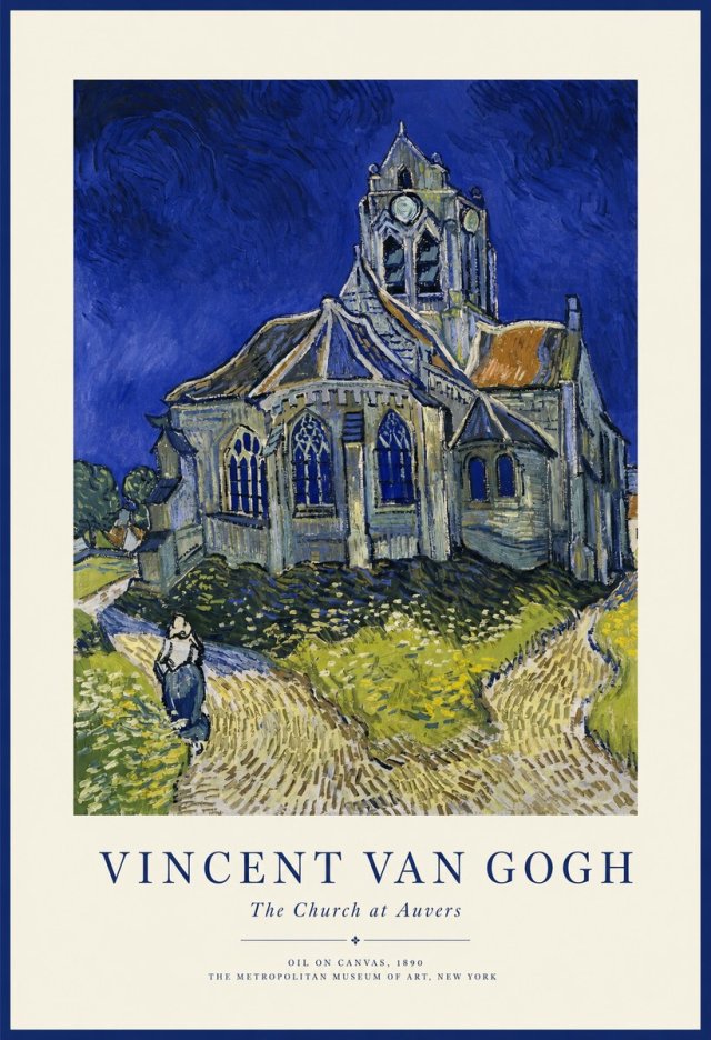 Van Gogh The Church at Auvers I No1 - Juliste