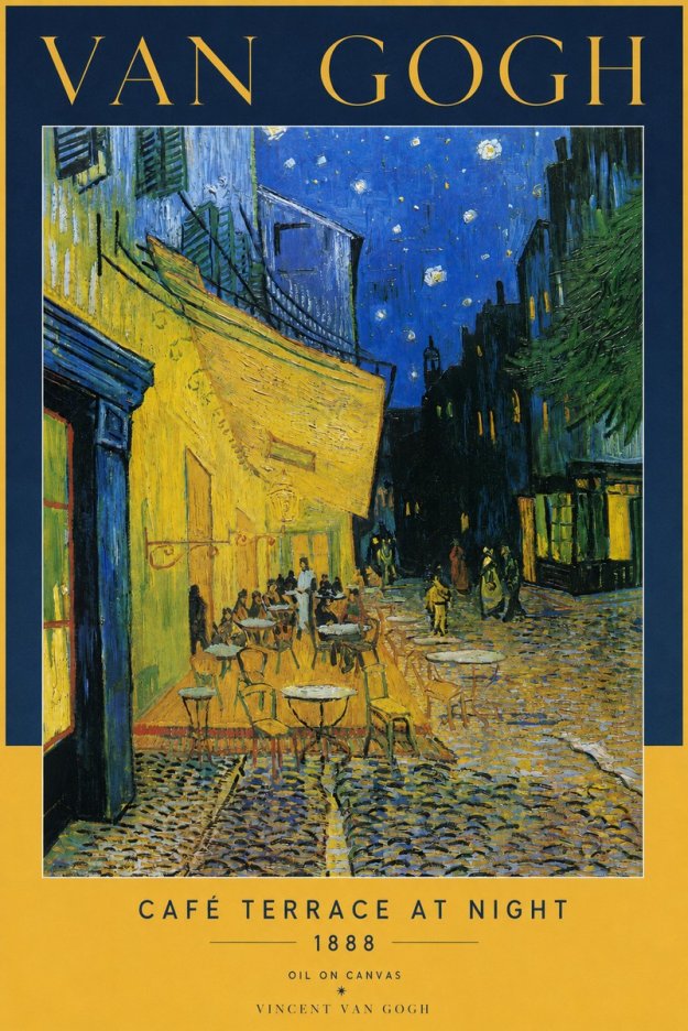 Van Gogh Café Terrace at Night No2 - Juliste