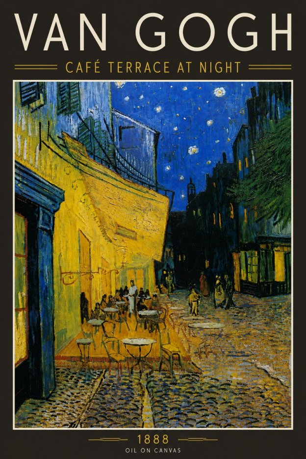Van Gogh Café Terrace at Night No6 - Juliste