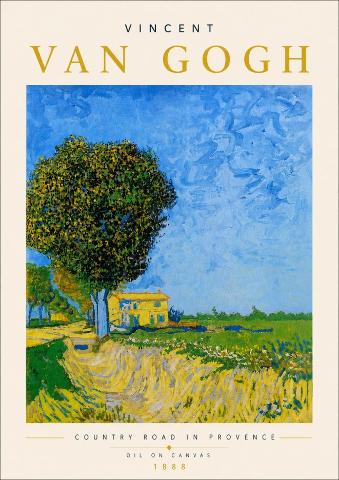 Van Gogh Country Road in Provence II No5 - Juliste