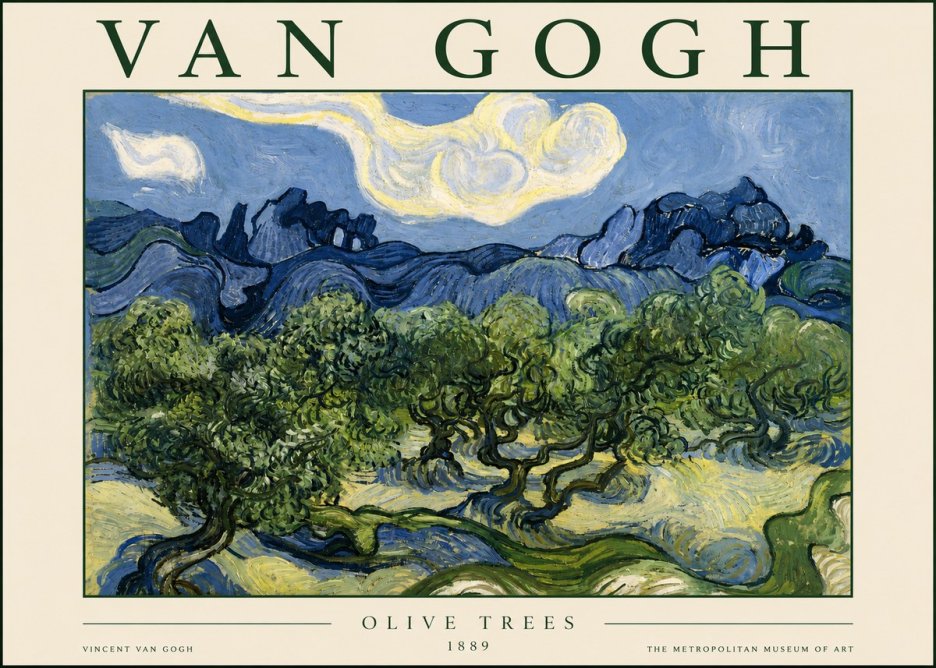Van Gogh Olive Trees No3 - Juliste