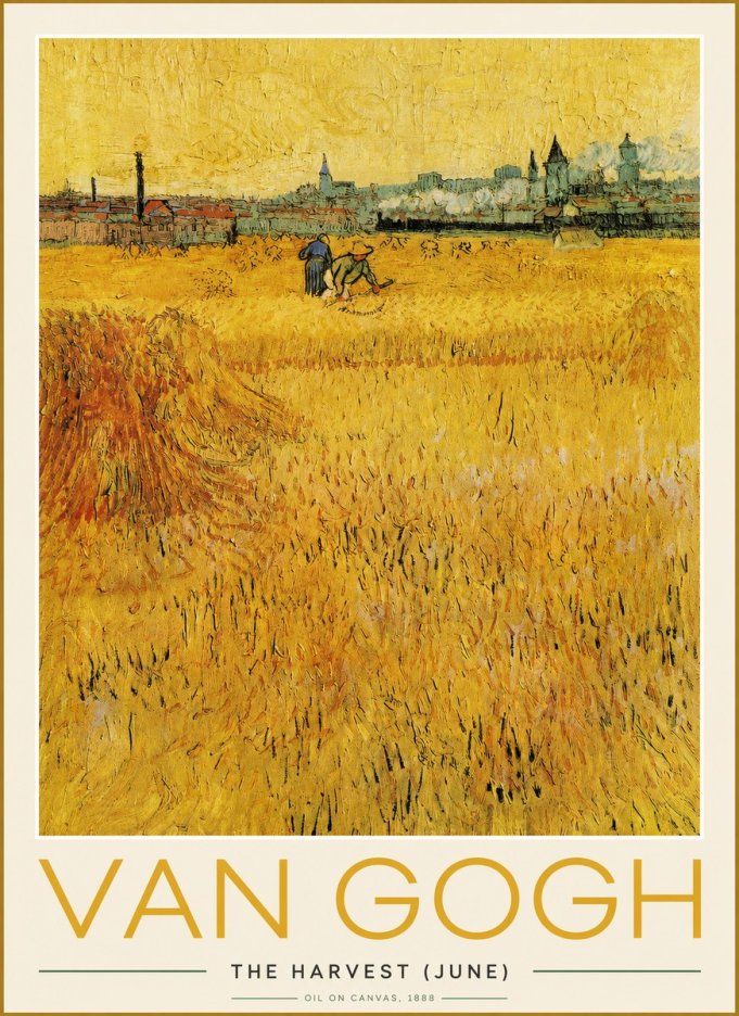 Van Gogh The Harvest (June) No2 - Juliste