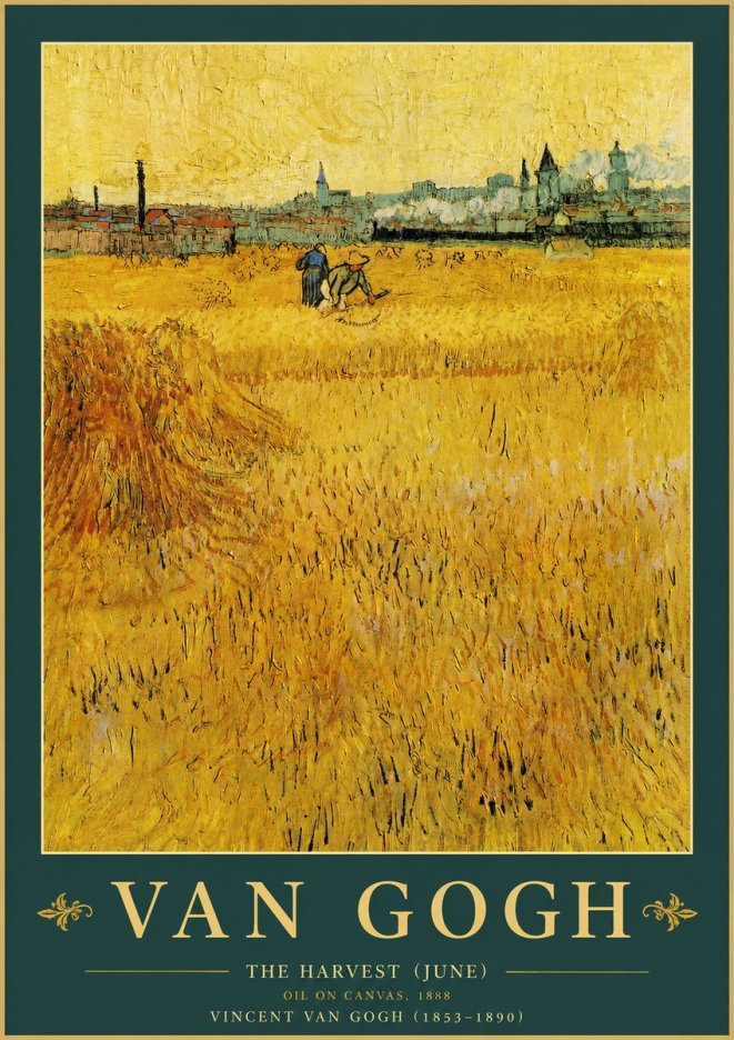 Van Gogh The Harvest (June) No3 - Juliste