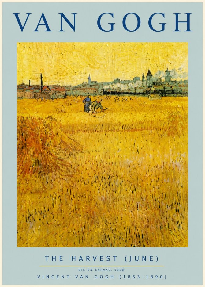Van Gogh The Harvest (June) No5 - Juliste