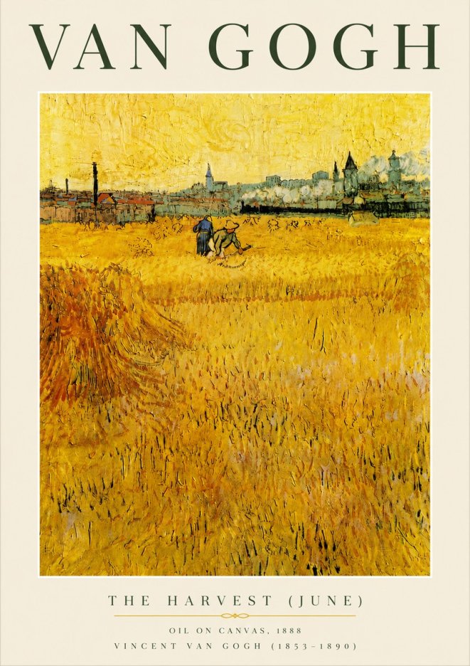 Van Gogh The Harvest (June) No6 - Juliste