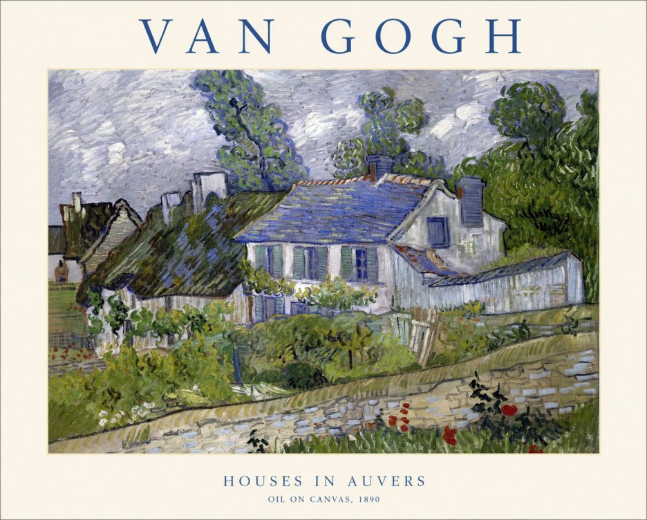 Van Gogh Houses in Auvers No1 - Juliste