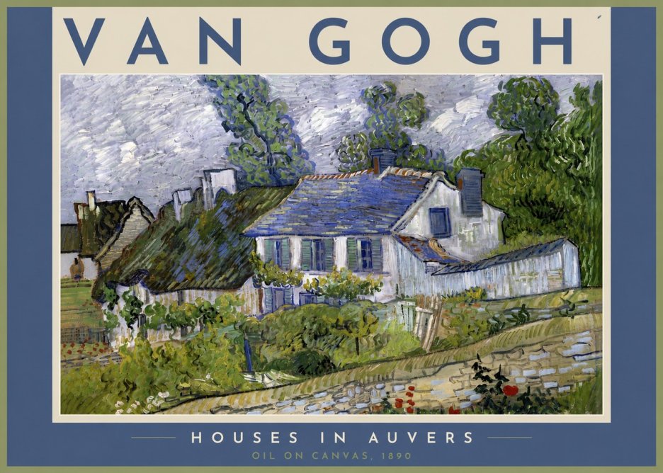 Van Gogh Houses in Auvers No4 - Juliste