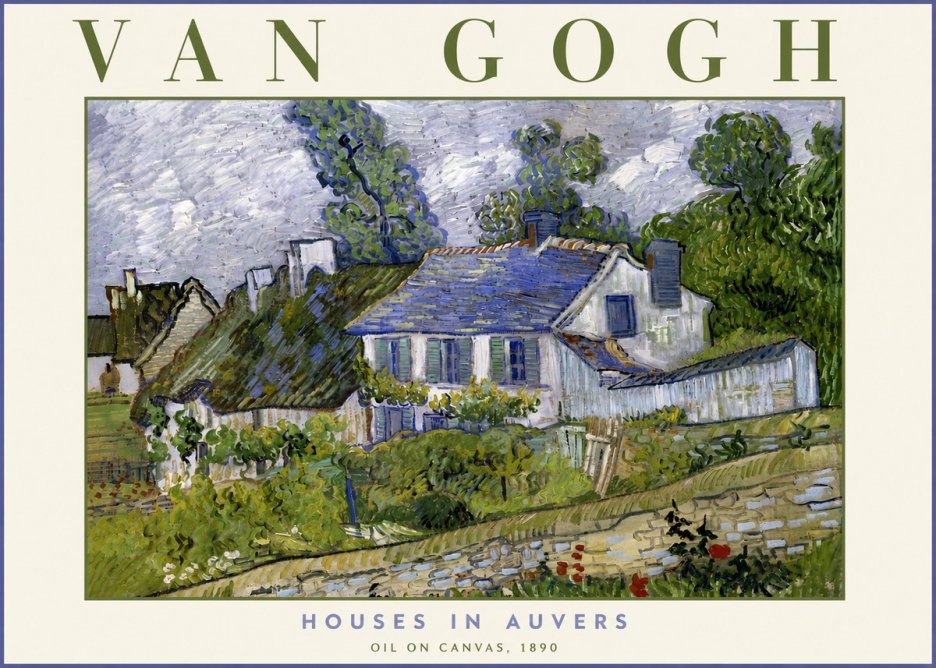 Van Gogh Houses in Auvers No5 - Juliste