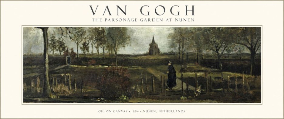 Van Gogh The Parsonage Garden at Nunen No1 - Juliste