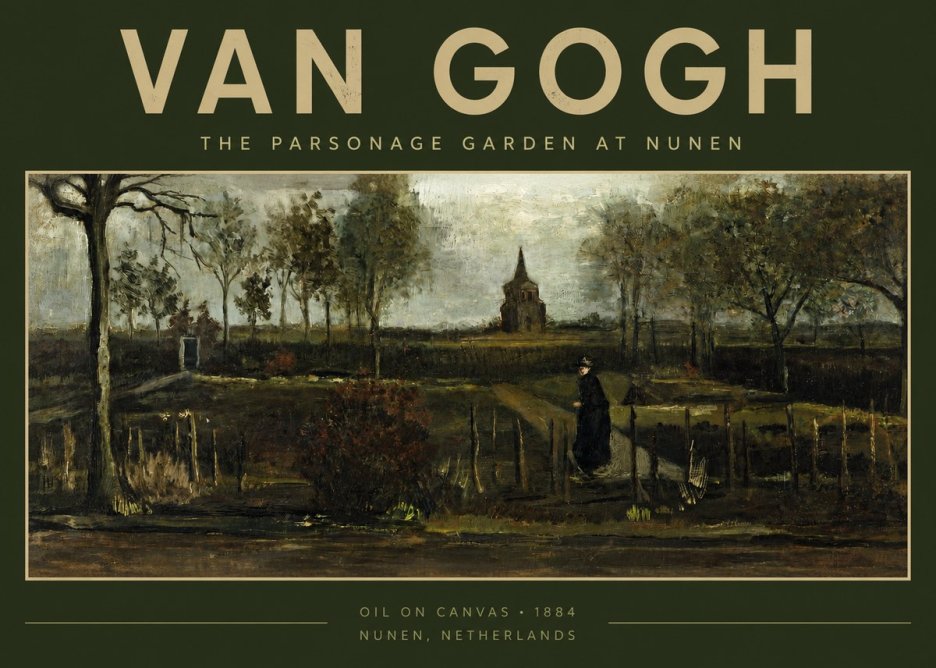 Van Gogh The Parsonage Garden at Nunen No2 - Juliste
